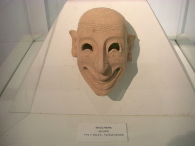 Maschera, Mozia Island. Literally the root word of mascara.